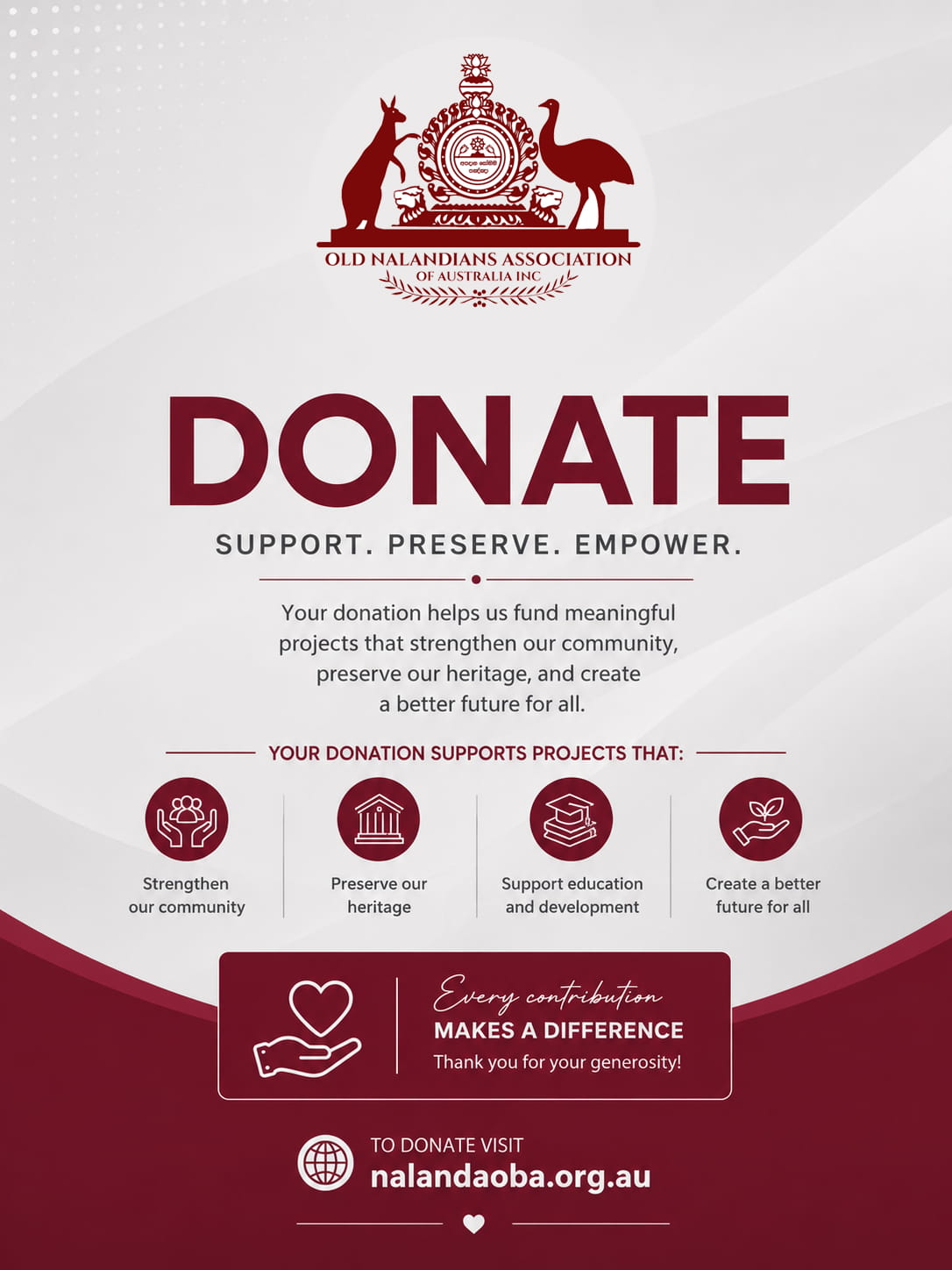Donate to Nalanda OBA Melbourne